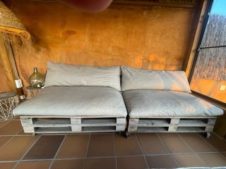Conjunto de 2 Sofás de Palets con Cojines HAPPERS