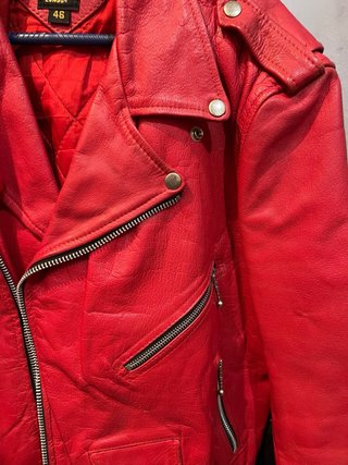 Chaqueta de Cuero Roja Nice London