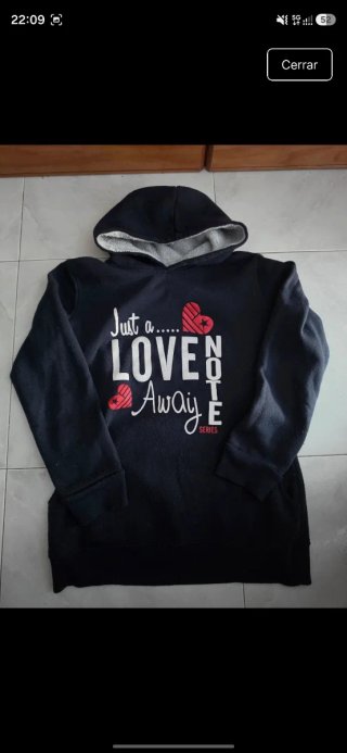 Sudadera azul con estampado Love Note