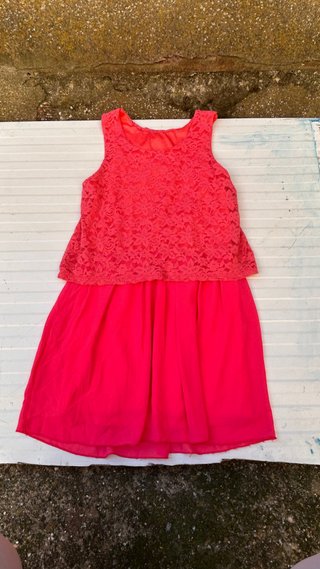 Vestito rosa con pizzo taglia M