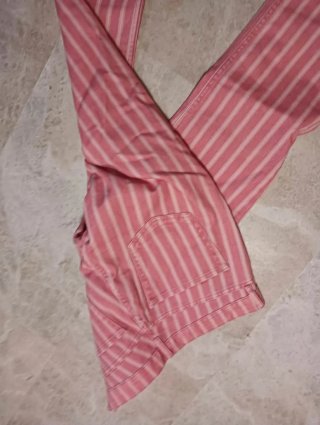 Pantaloni Zara a righe rosa taglia M