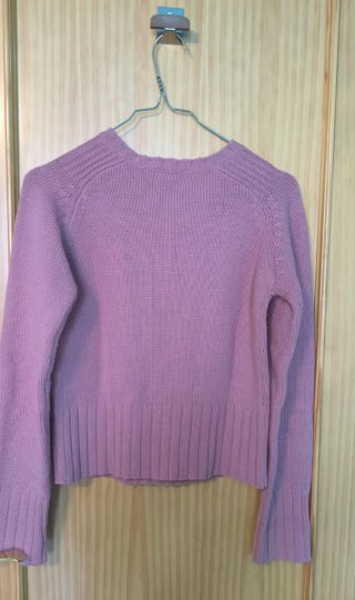 Maglione rosa con scollo a V di Zara Taglia M