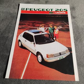 Catálogo Peugeot 205 Lacoste de 1985 Original