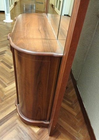 Mueble Recibidor de Madera con Espejo