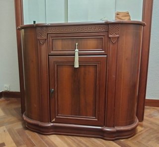 Mueble Recibidor de Madera con Espejo