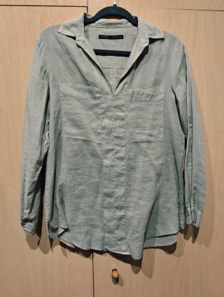 Camisa Zara verde oliva