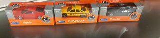 Set de 3 Coches Welly Escala 1:60