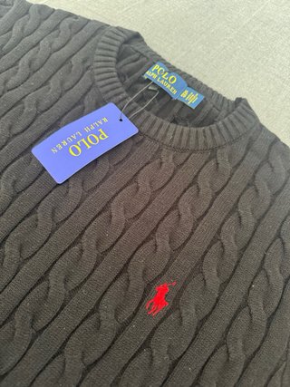 Jersey Polo Ralph Lauren negro trenzado