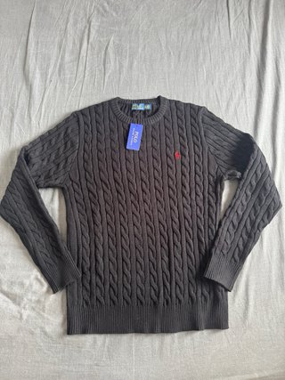 Jersey Polo Ralph Lauren negro trenzado