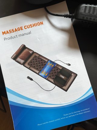 Colchoneta de masajes y calor