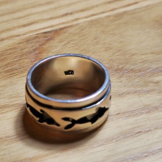 Anillo plata 1ª ley Giratorio de Delfines