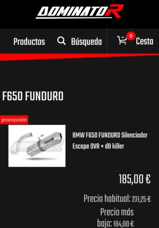 Escape Dominator para BMW F650GS