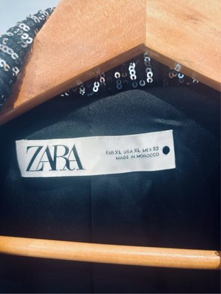 Americana Zara Lentejuelas Talla Única.