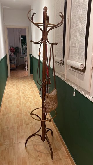 Perchero Paragüero de Madera Thonet vintage antigu