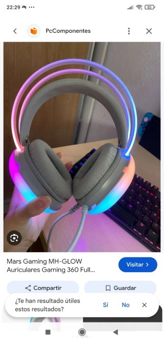 Cascos Gaming Mars Gaming MH-Glow RGB
