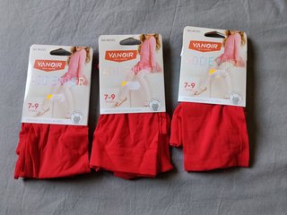 3 Pares medias rojas 7-9 años