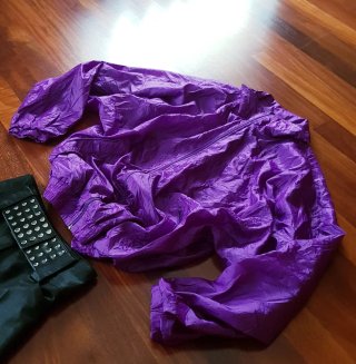 Giubbotto sportivo con cappuccio antivento vintage