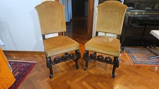 2 Sillas Antiguas Estilo Neobarroco