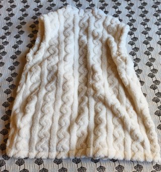 Chaleco blanco de pelo sintético