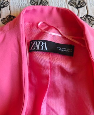 Chaqueta Zara Rosa Talla Única