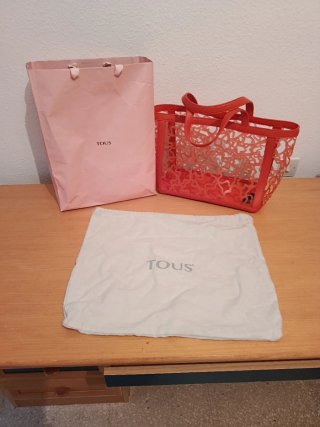 Bolso Tous Rosa original coral lentejuelas Kaos