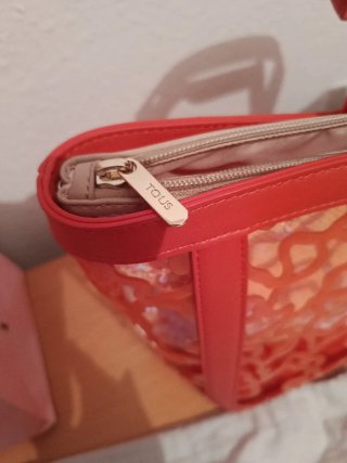 Bolso Tous Rosa original coral lentejuelas Kaos