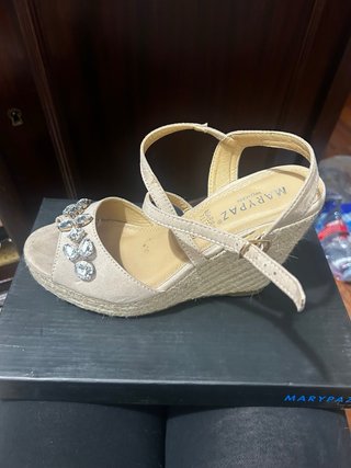 Sandalias de cuña Marypaz beige Talla 38