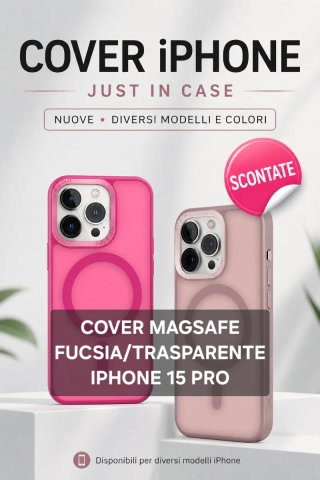 Cover MagSafe Fucsia/Trasparente iPhone 15 Pro