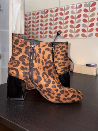 Botines leopardo tacón bloque