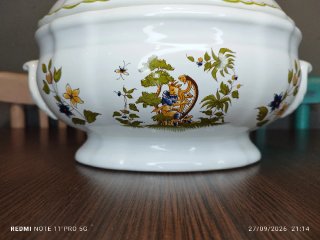 Sopera Moustiers Vintage Porcelana Francesa