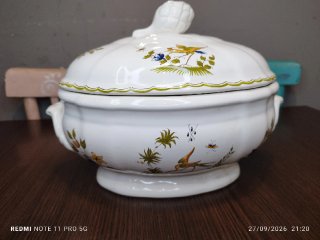 Sopera Moustiers Vintage Porcelana Francesa