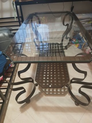 Mesa de Hierro y Cristal