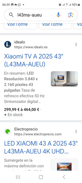 Smart TV Xiaomi android pulgada 43