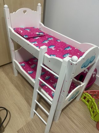Litera de madera para muñecas de 42 cm