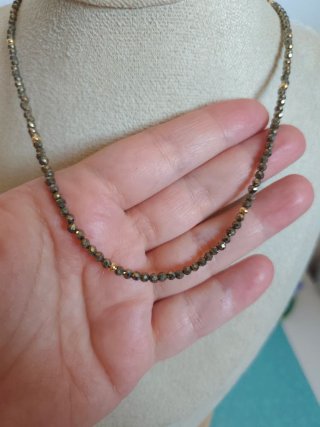 Conjunto Collar y Pulsera Pirita Natural.