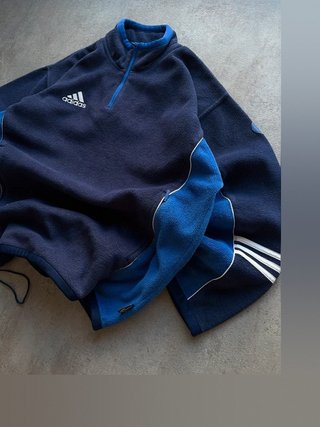 Forro Polar Adidas Quarter Zip Azul Marino,...