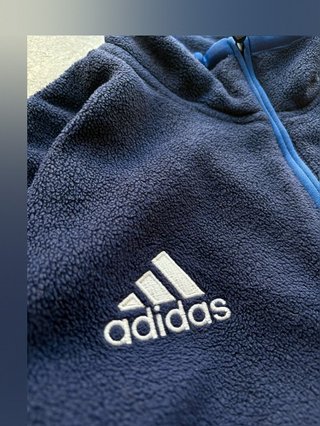 Forro Polar Adidas Quarter Zip Azul Marino,...