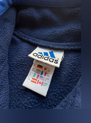 Forro Polar Adidas Quarter Zip Azul Marino,...