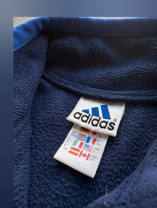 Forro Polar Adidas Quarter Zip Azul Marino,...