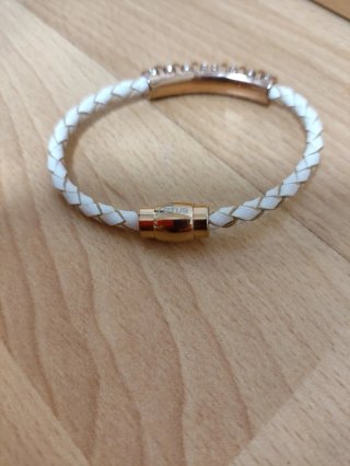 Pulsera Lotus de Cuero y Acero