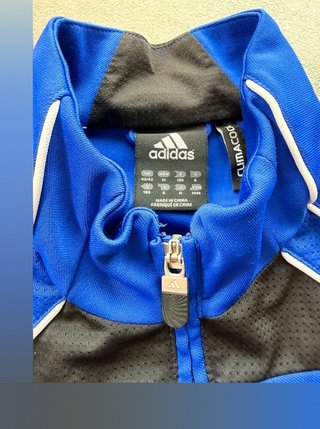 Track Jacket Adidas Azul, Blanco y Negro -...