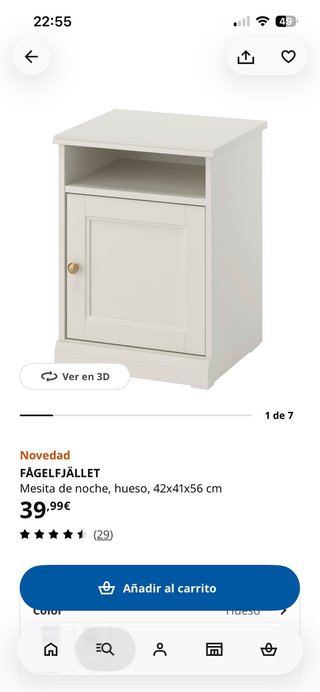 Mesita de noche FÄGELFJÄLLET Ikea