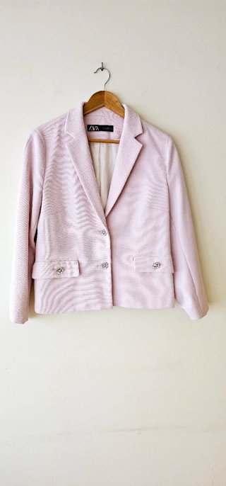 Blazer Zara Rosa Talla L