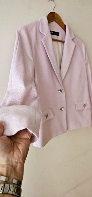 Blazer Zara Rosa Talla L