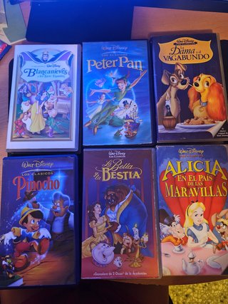 Lote 6 Películas VHS Clásicos Disney