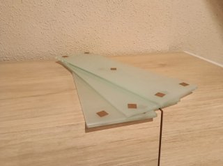 Set de 3 Baldas de Cristal para Baño