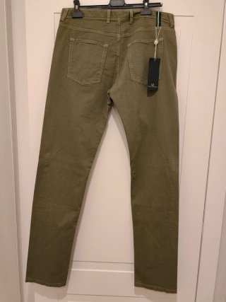 Pantalone Fred Perry verde kaki, taglia 54 / W44