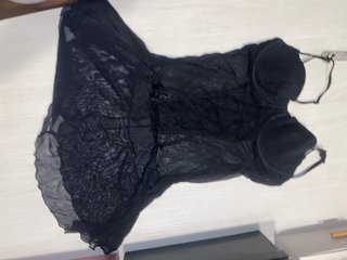 Vestido de lencería negro