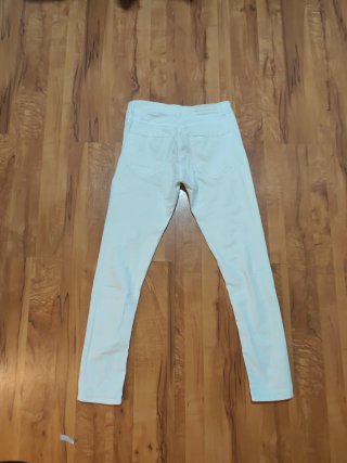Pantalones vaqueros largos blancos Zara Talla 38