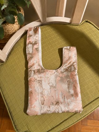 Bolso de fiesta dorado y rosa